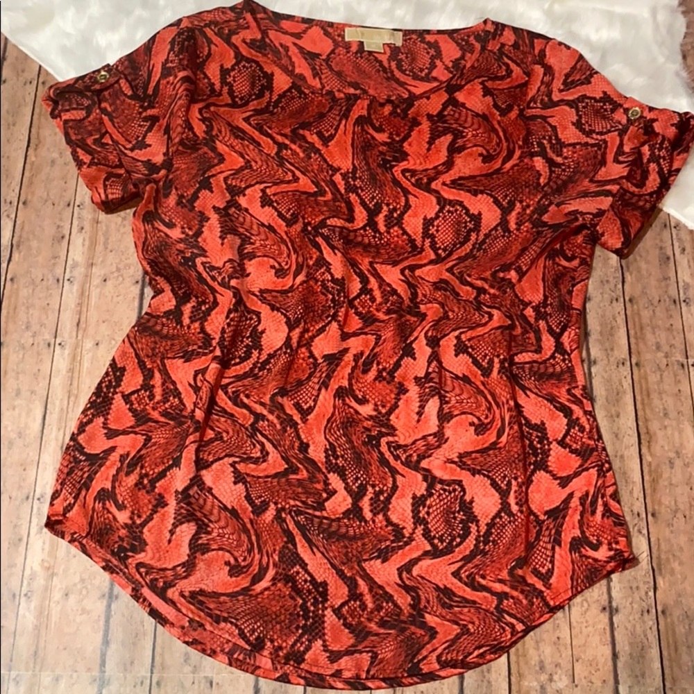 MICHAEL Michael Kors Snake-Skin Blouse